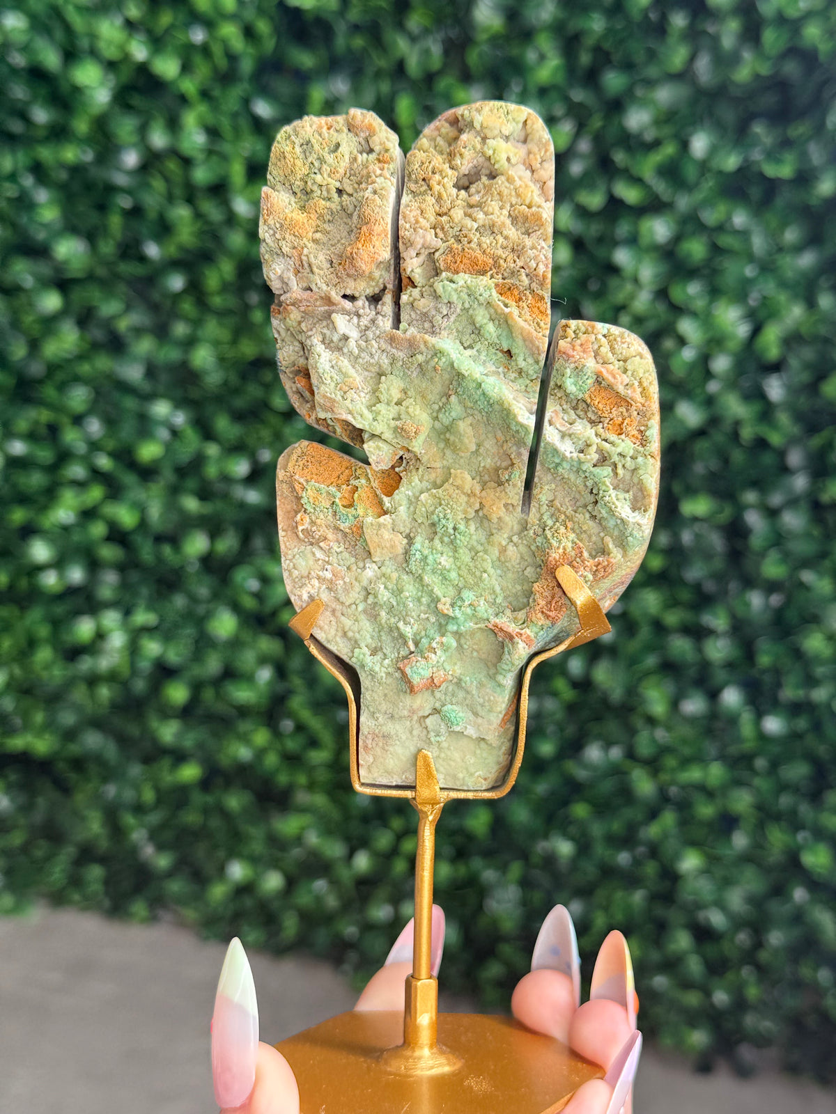 Smithsonite Cactus Crystal Carving - Indonesia - D