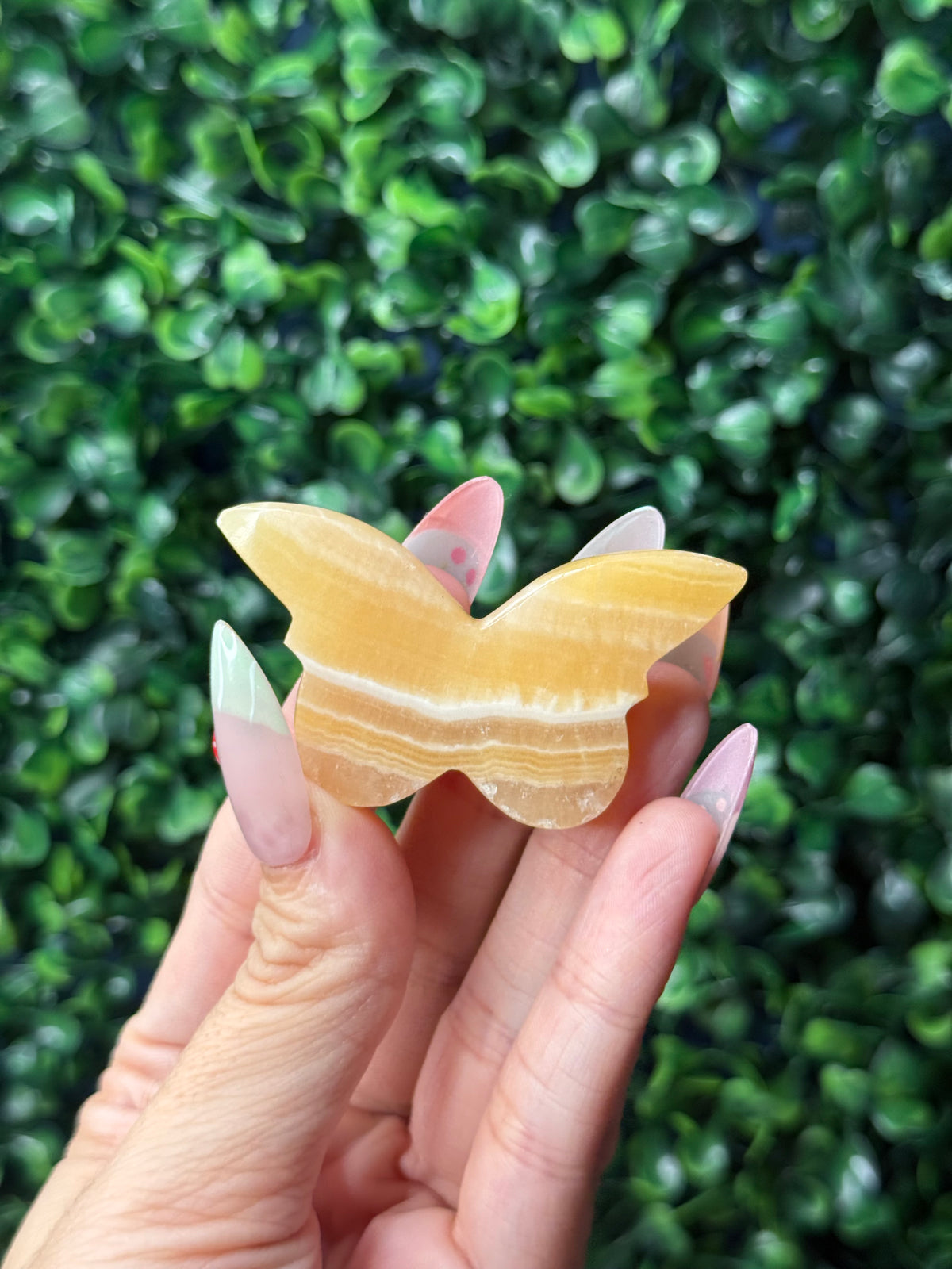 Orange Calcite Mini Butterfly Crystal Carvings - Pakistan