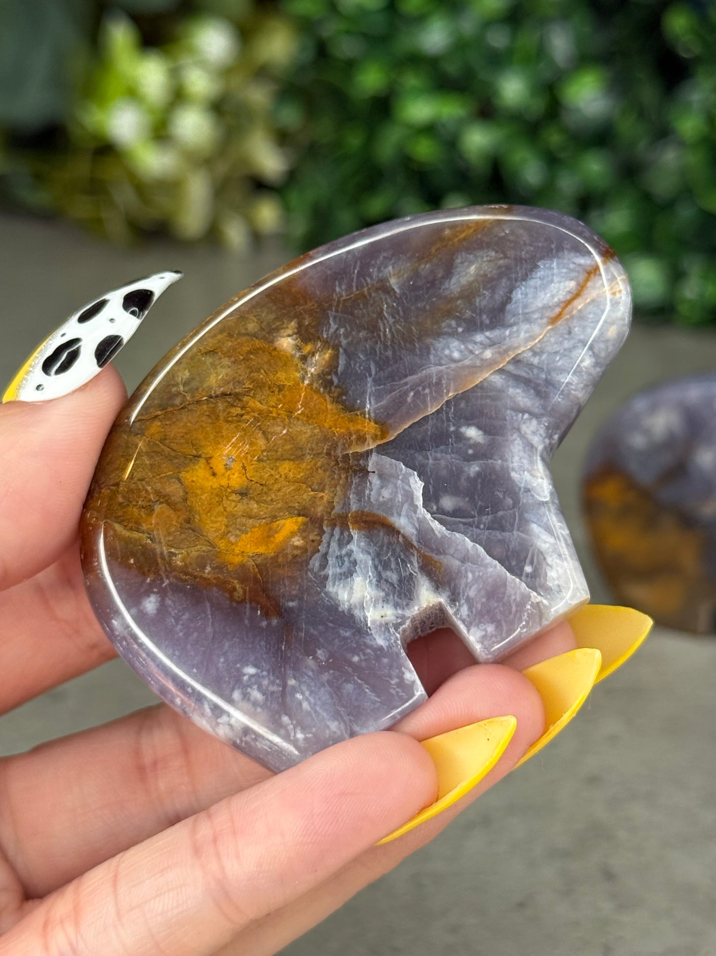 Purple Chalcedony Bear Crystal Carvings - Indonesia