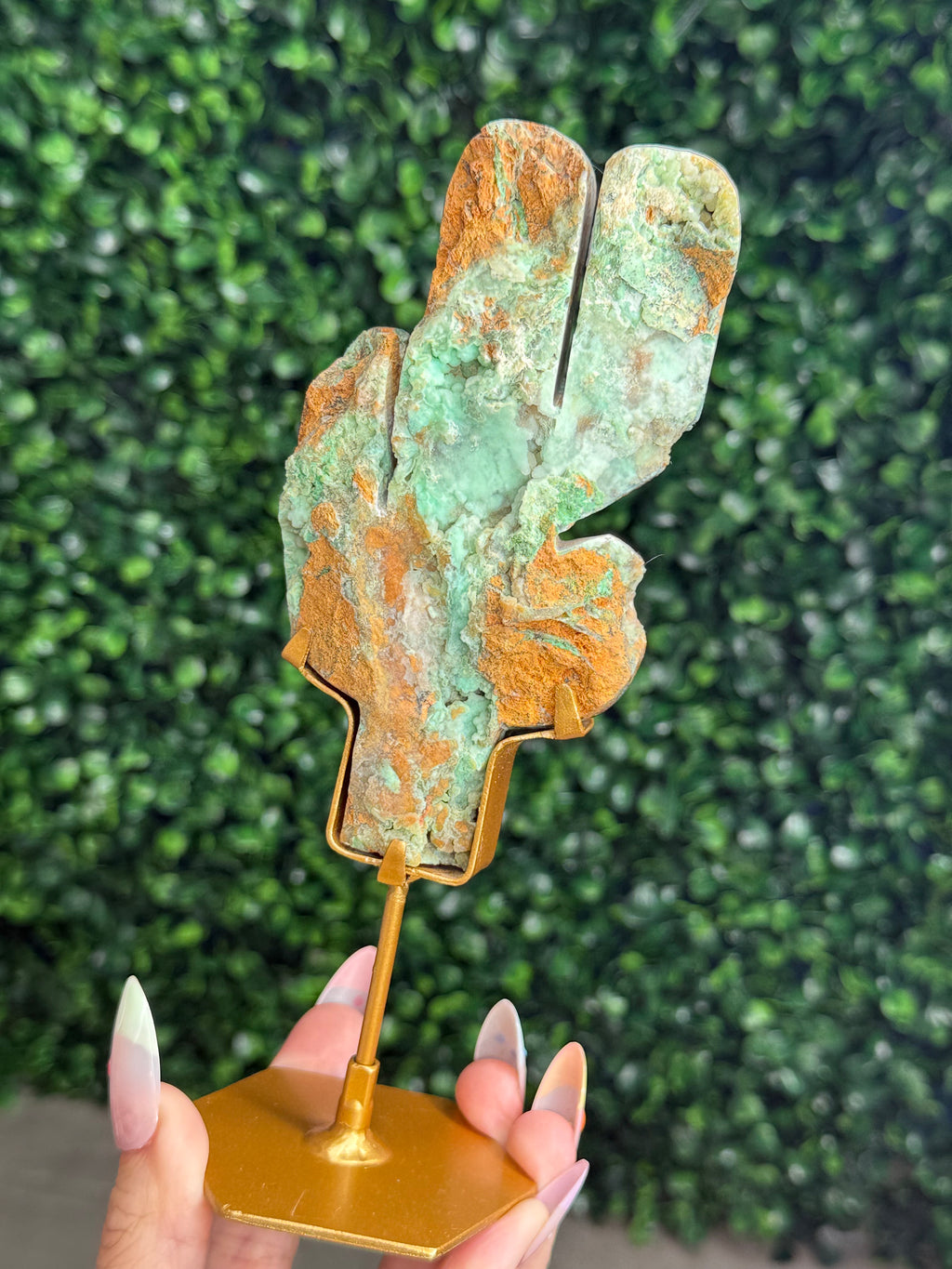 Smithsonite Cactus Crystal Carving - Indonesia - B