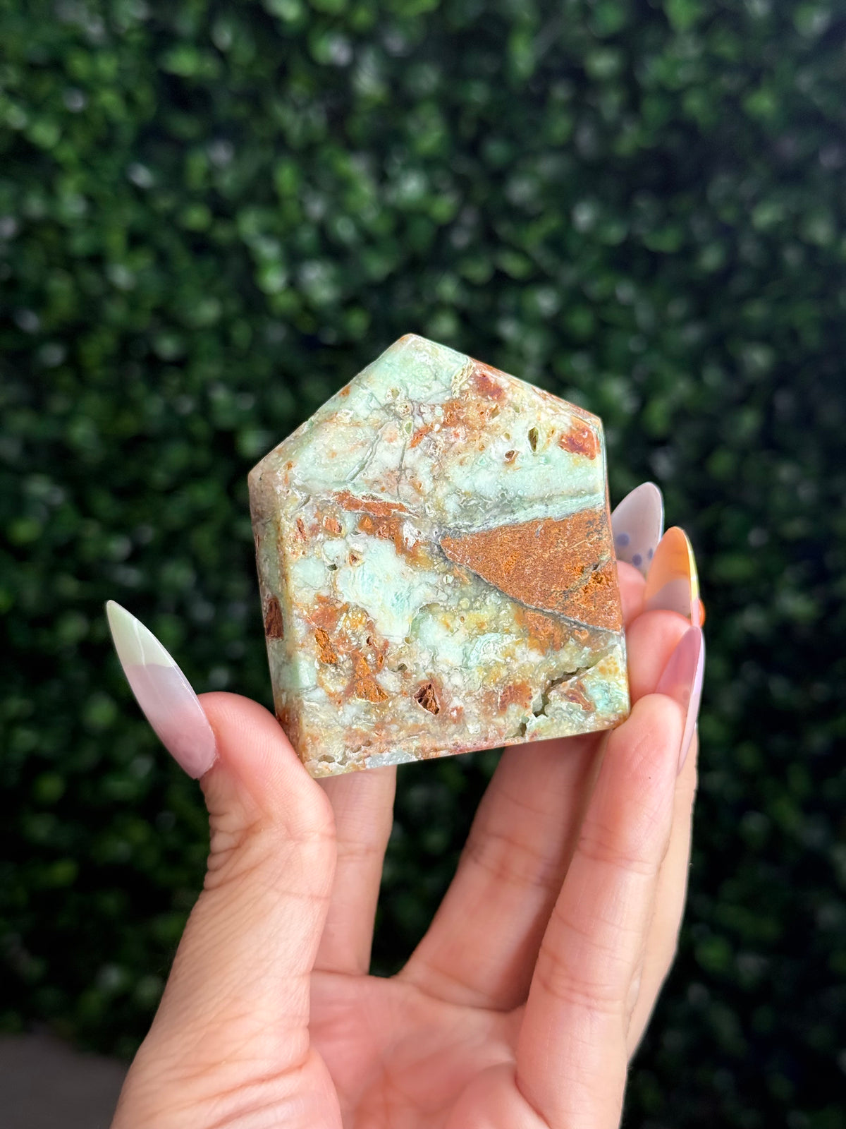 Smithsonite Domino Tower Crystal Carving - Indonesia - C