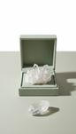 Clear Quartz Cluster Velvet Box Display