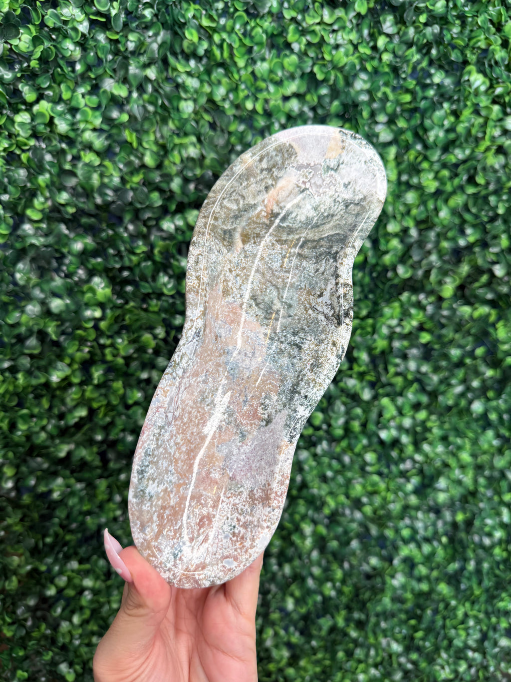 Pink Ocean Jasper Bowl 525g Madagascar