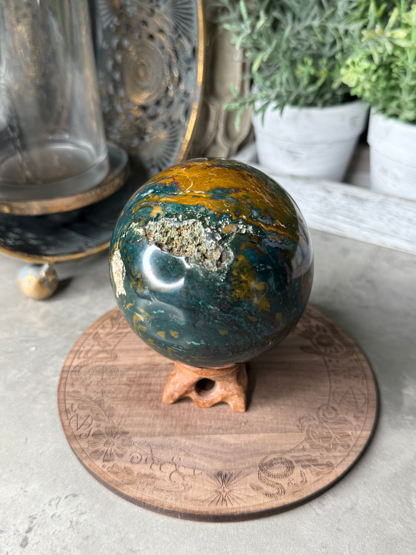 Sea Jasper Sphere