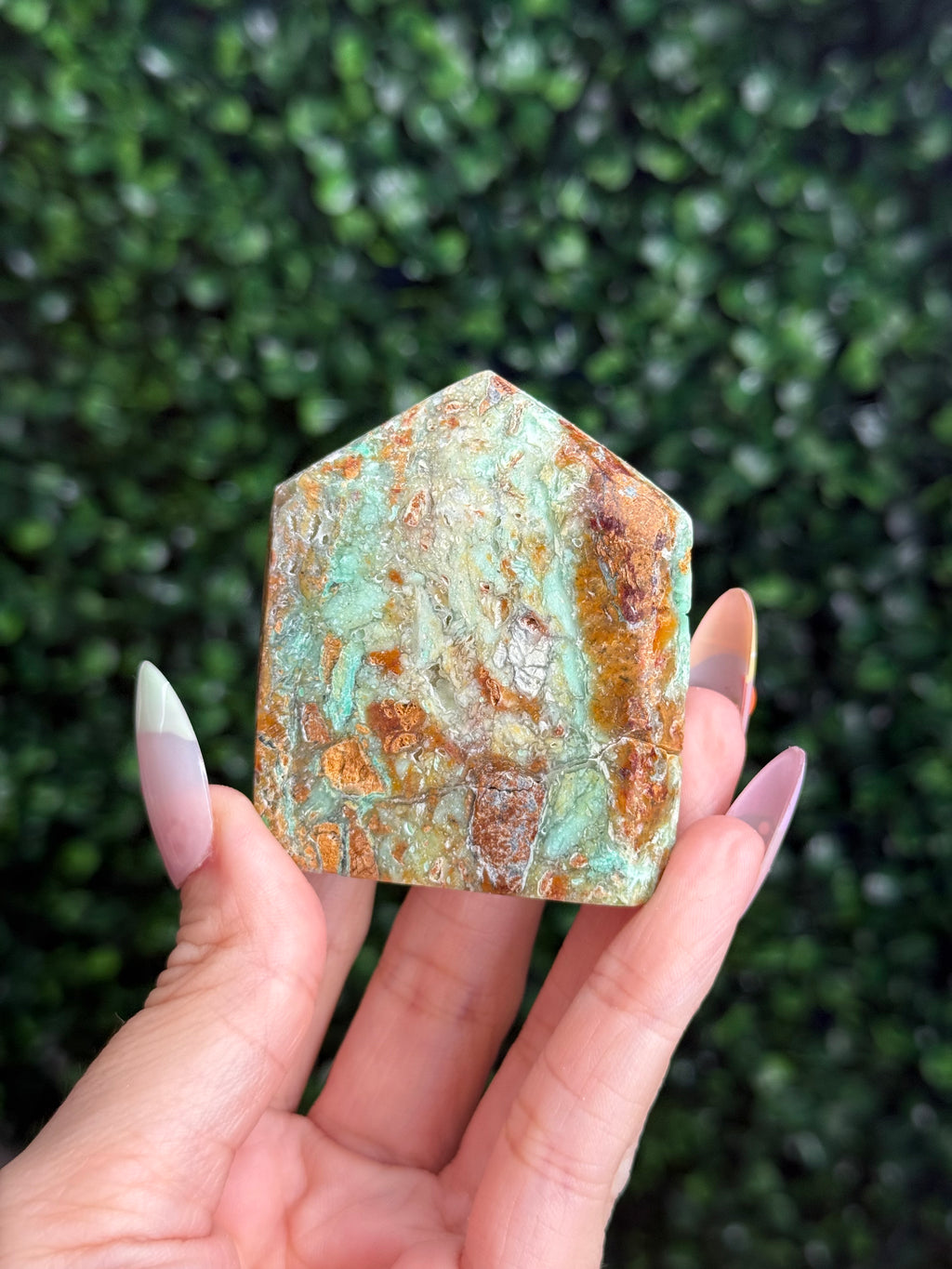 Smithsonite Domino Tower Crystal Carving - Indonesia - A