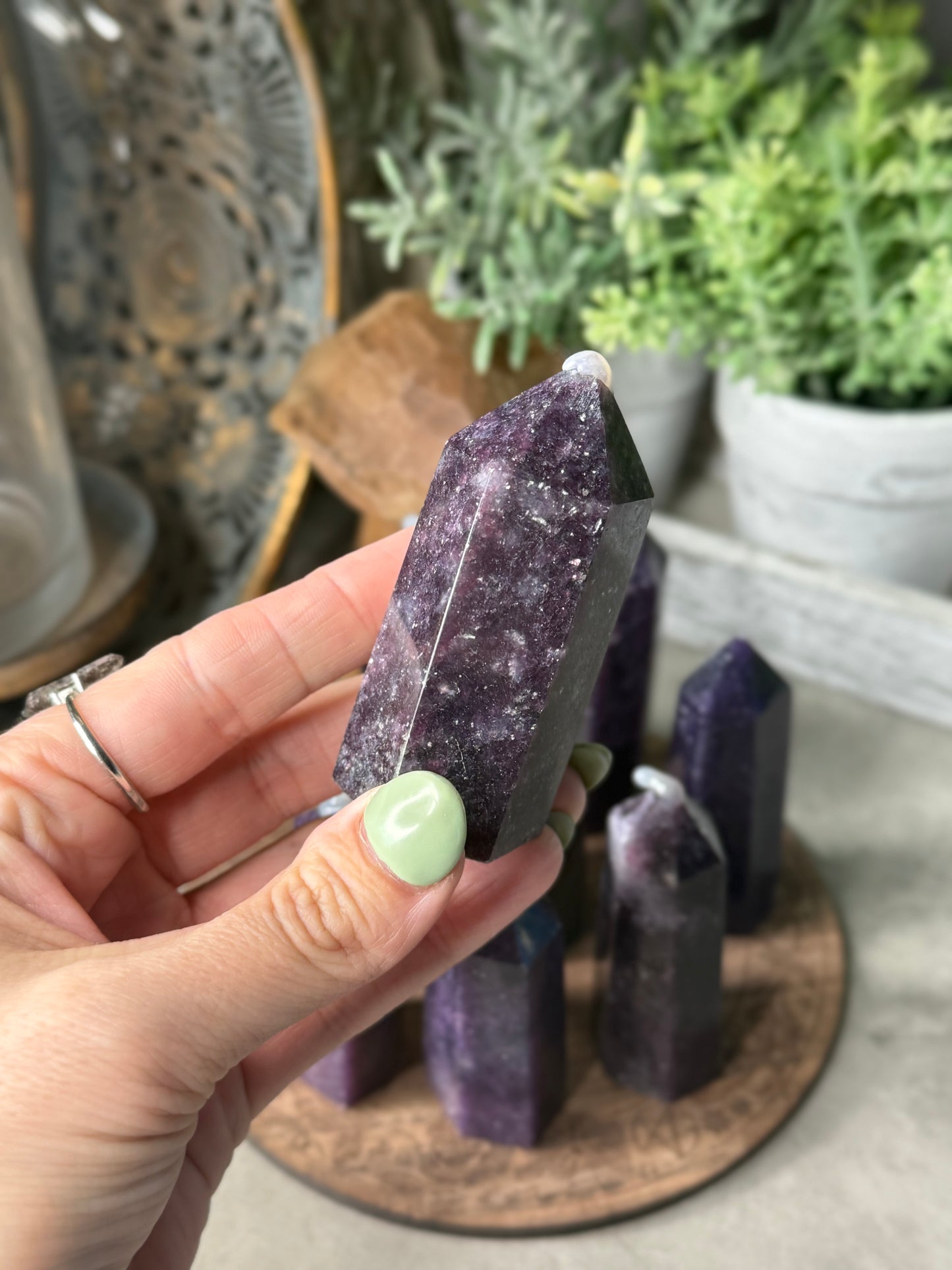 Lepidolite Crystal Towers