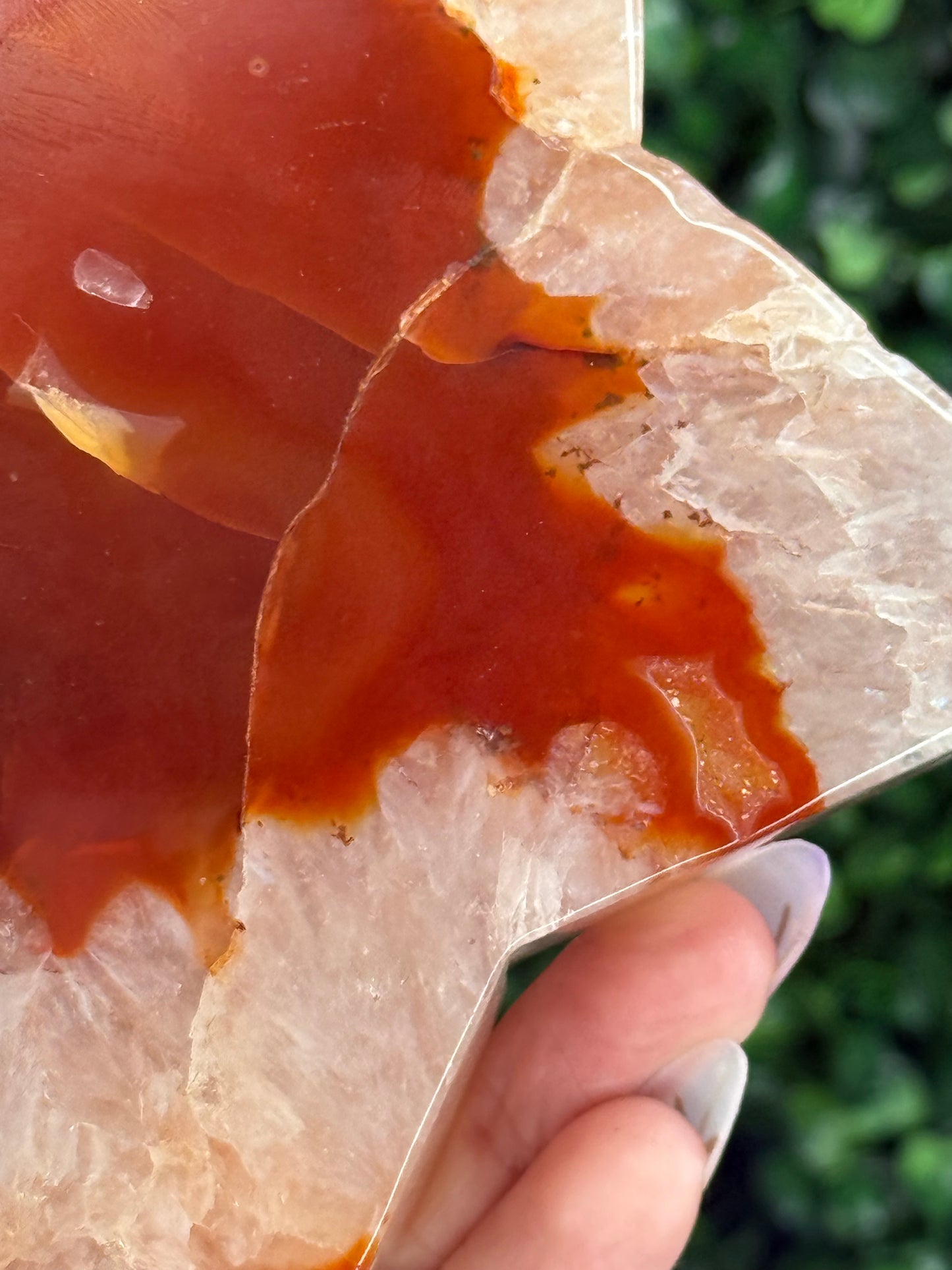 Large Red Agate Star with Stand - 700g