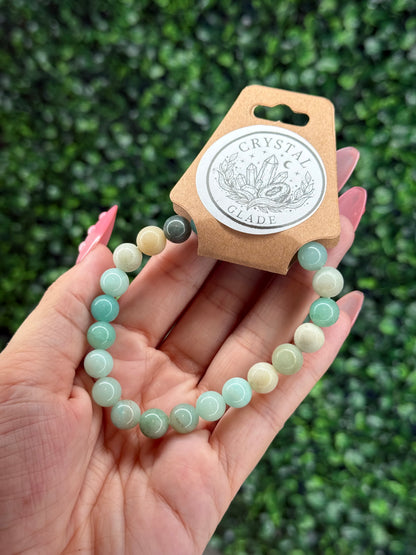 Amazonite Crystal Bracelets 4mm - 8mm