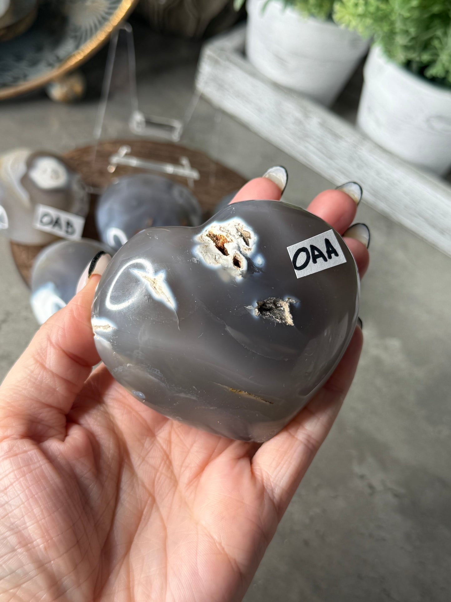 Orca Agate Palmstones