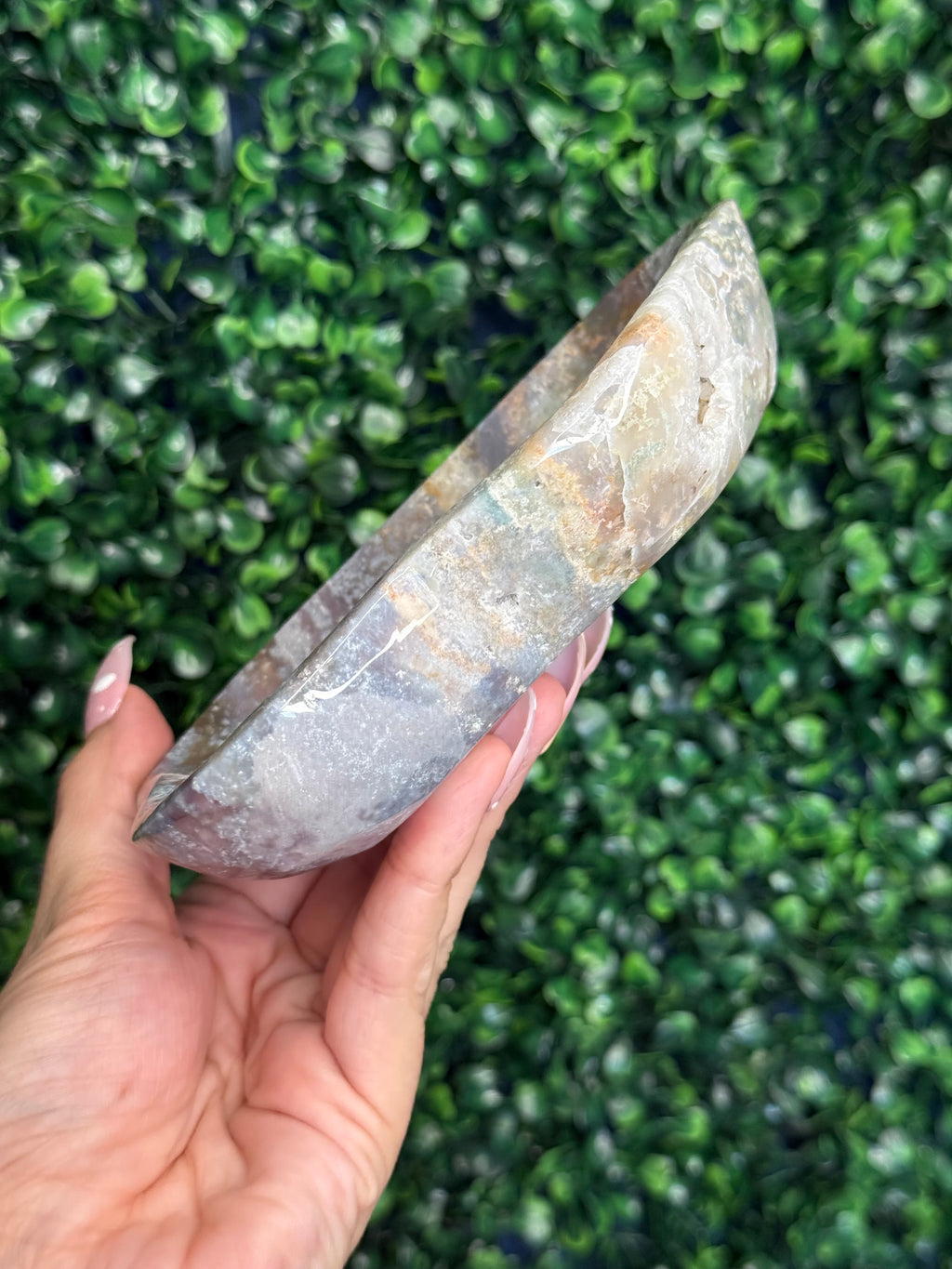 Pink Ocean Jasper Bowl 357g Madagascar