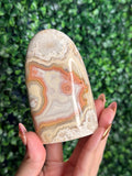 Colourful Crazy Lace Agate Freeform Crystal Carving from Indonesia A