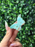 Blue Aragonite Mini Butterfly Crystal Carvings - Pakistan
