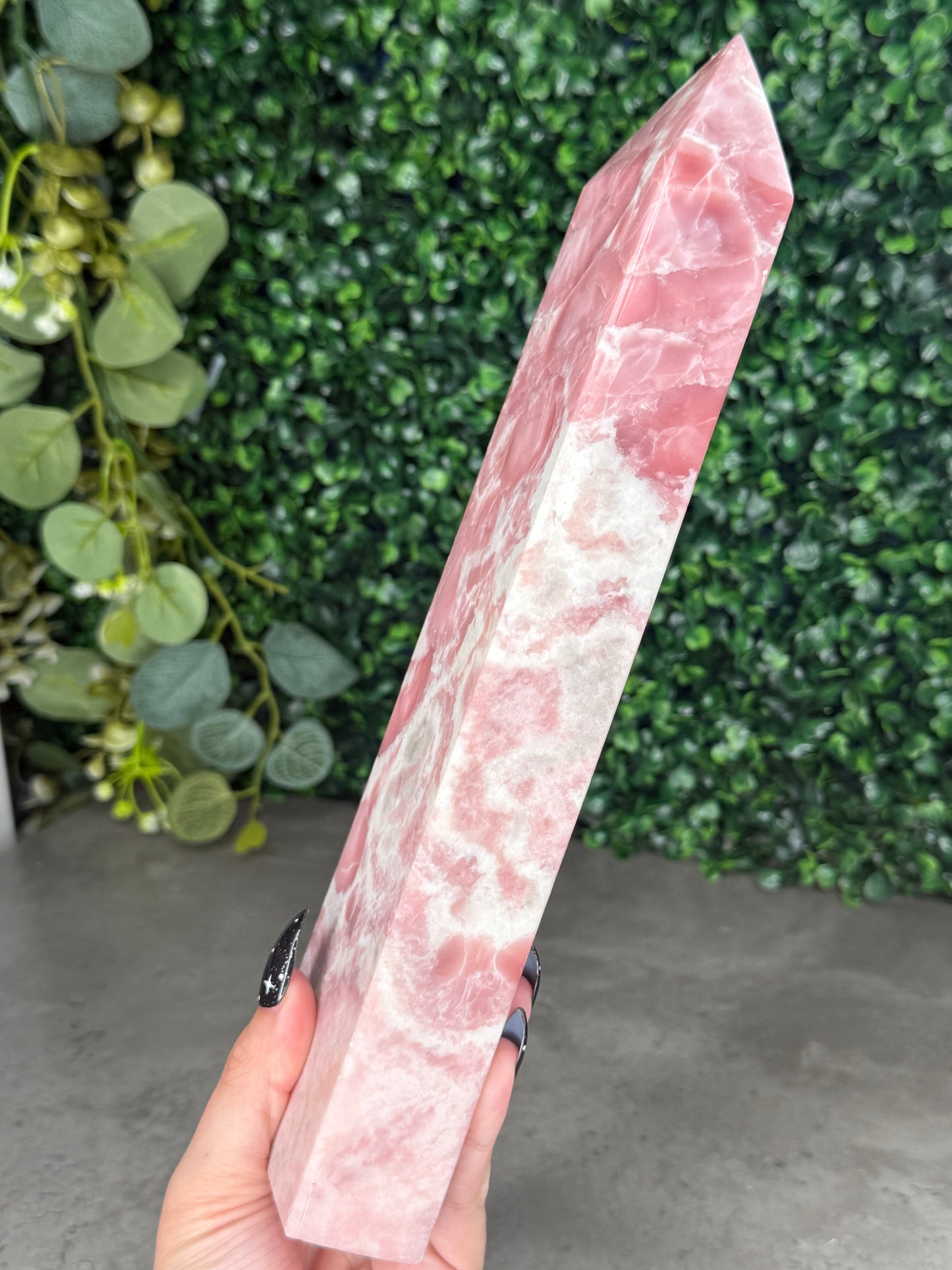 XL Pink Opal Tower Crystal Carving 1.8kg
