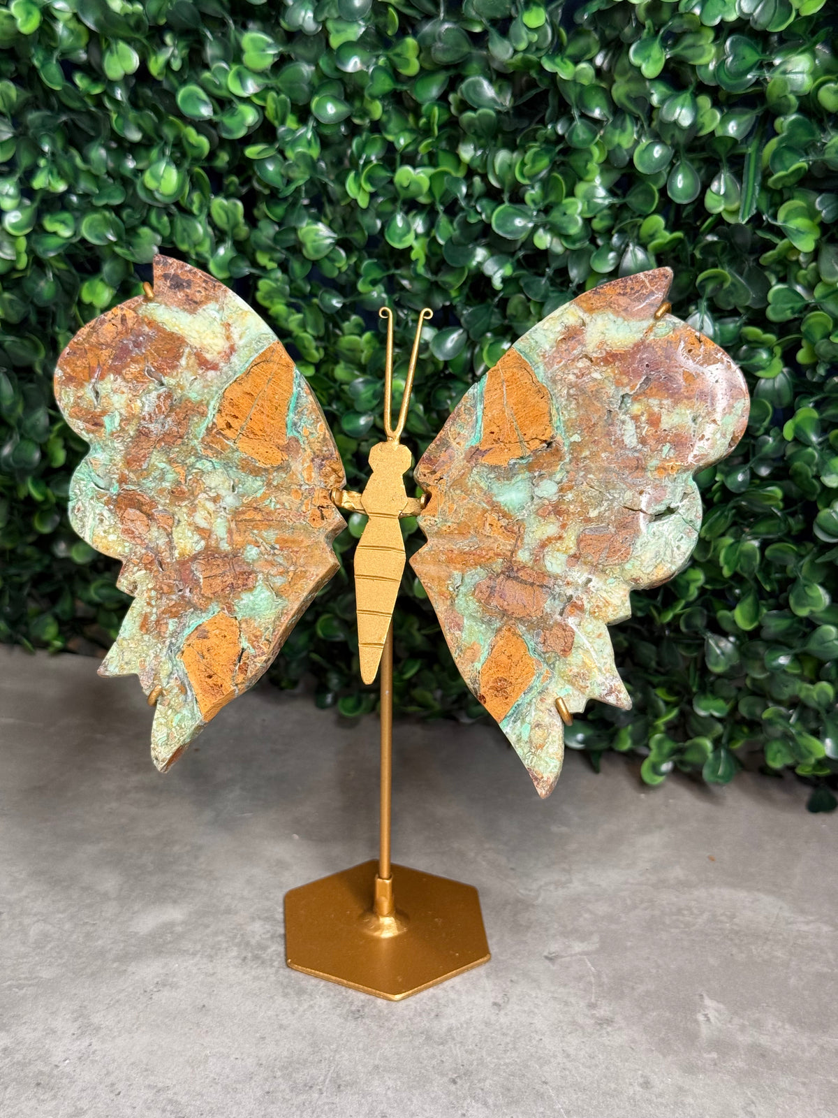 Smithsonite Butterfly Wings Crystal Carving - Indonesia