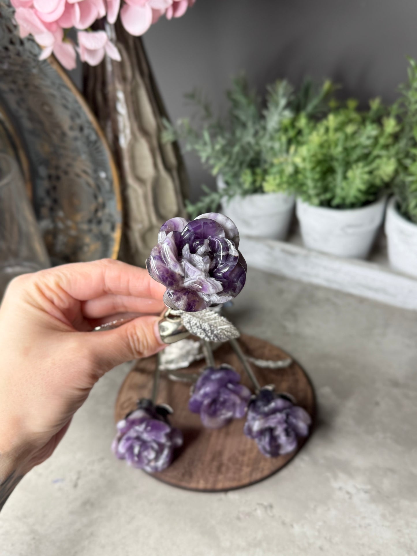 Dream Amethyst Silver Rose