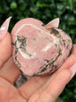 Rhodonite Hearts Crystal Carvings
