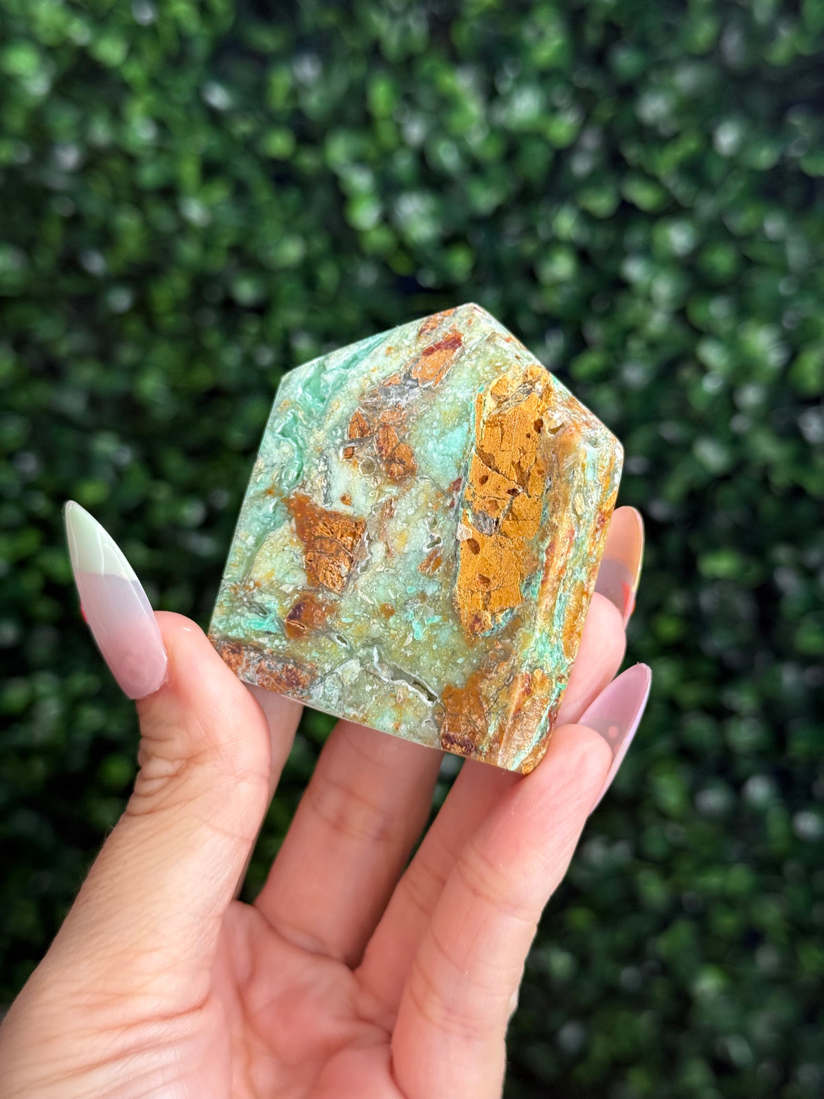 Smithsonite Domino Tower Crystal Carving - Indonesia - A