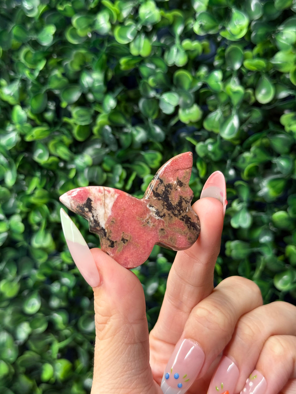 Rhodonite Mini Butterfly Crystal Carvings - Pakistan
