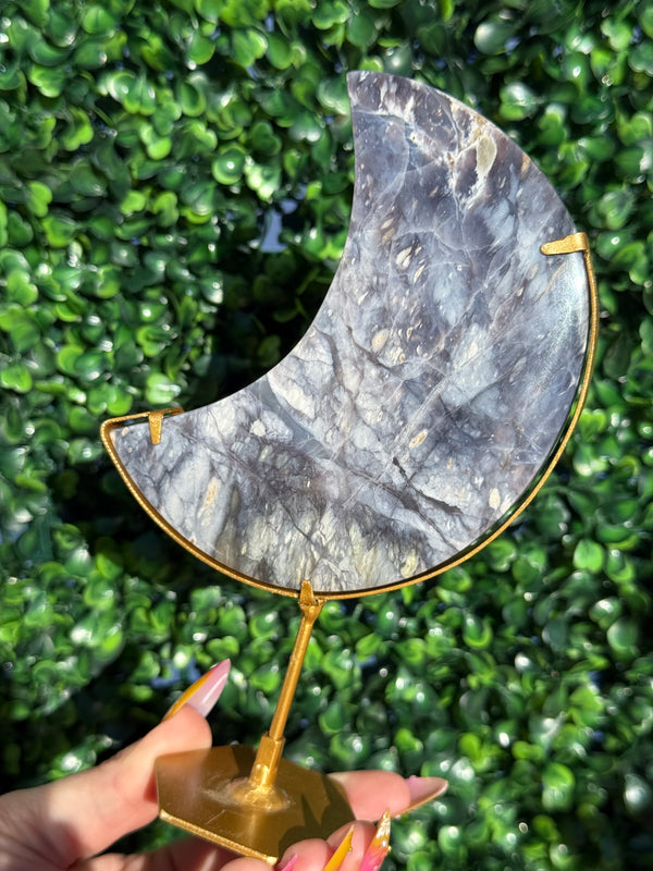 Purple Chalcedony Moons - Indonesia