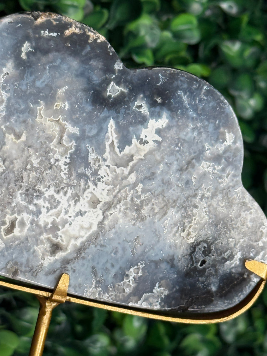 Blue Plume Agate Cloud Crystal Carving from Indonesia X