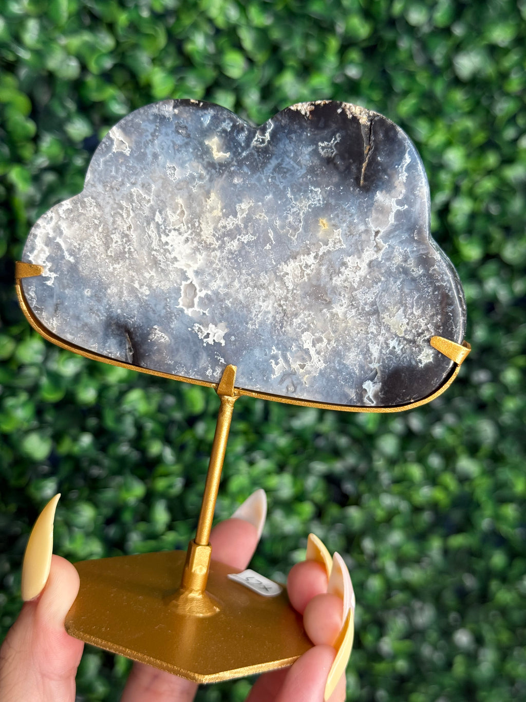 Blue Plume Agate Cloud Crystal Carving from Indonesia X