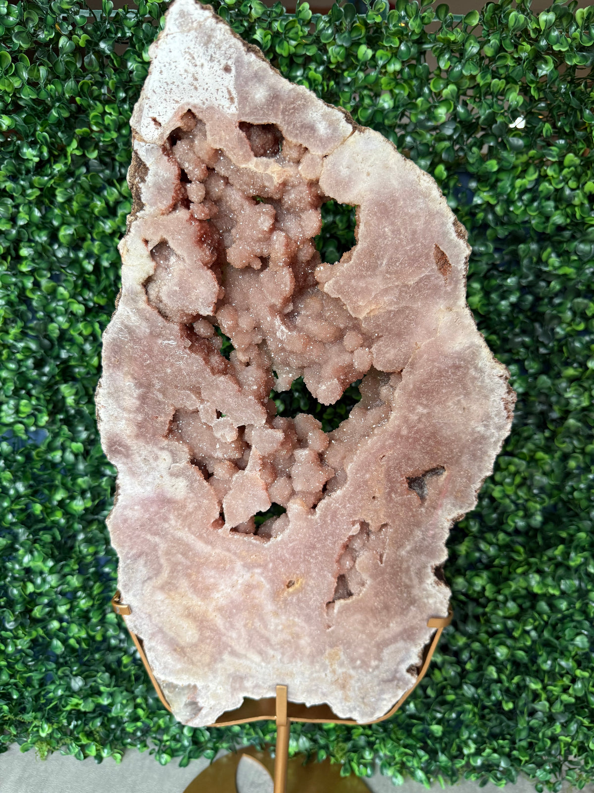 XL Pink Amethyst Druzy Statement Slab 4600g