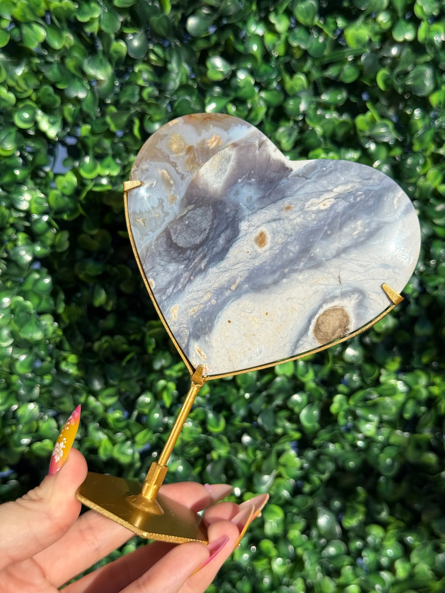 Purple Chalcedony Heart - Indonesia