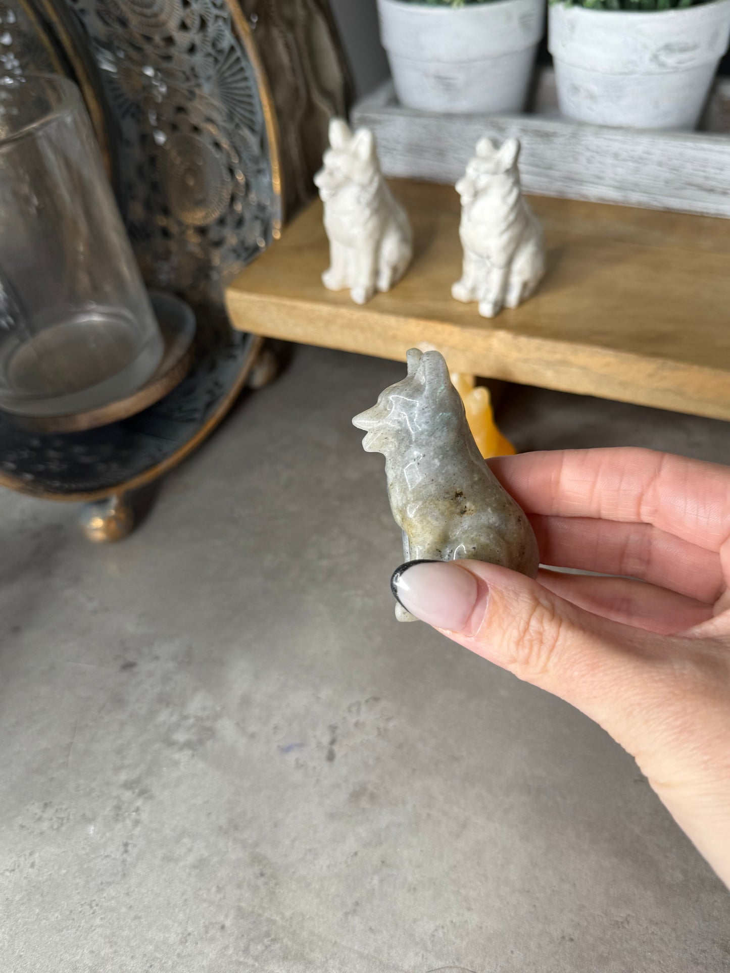 Large Breed Dog Crystal Carving