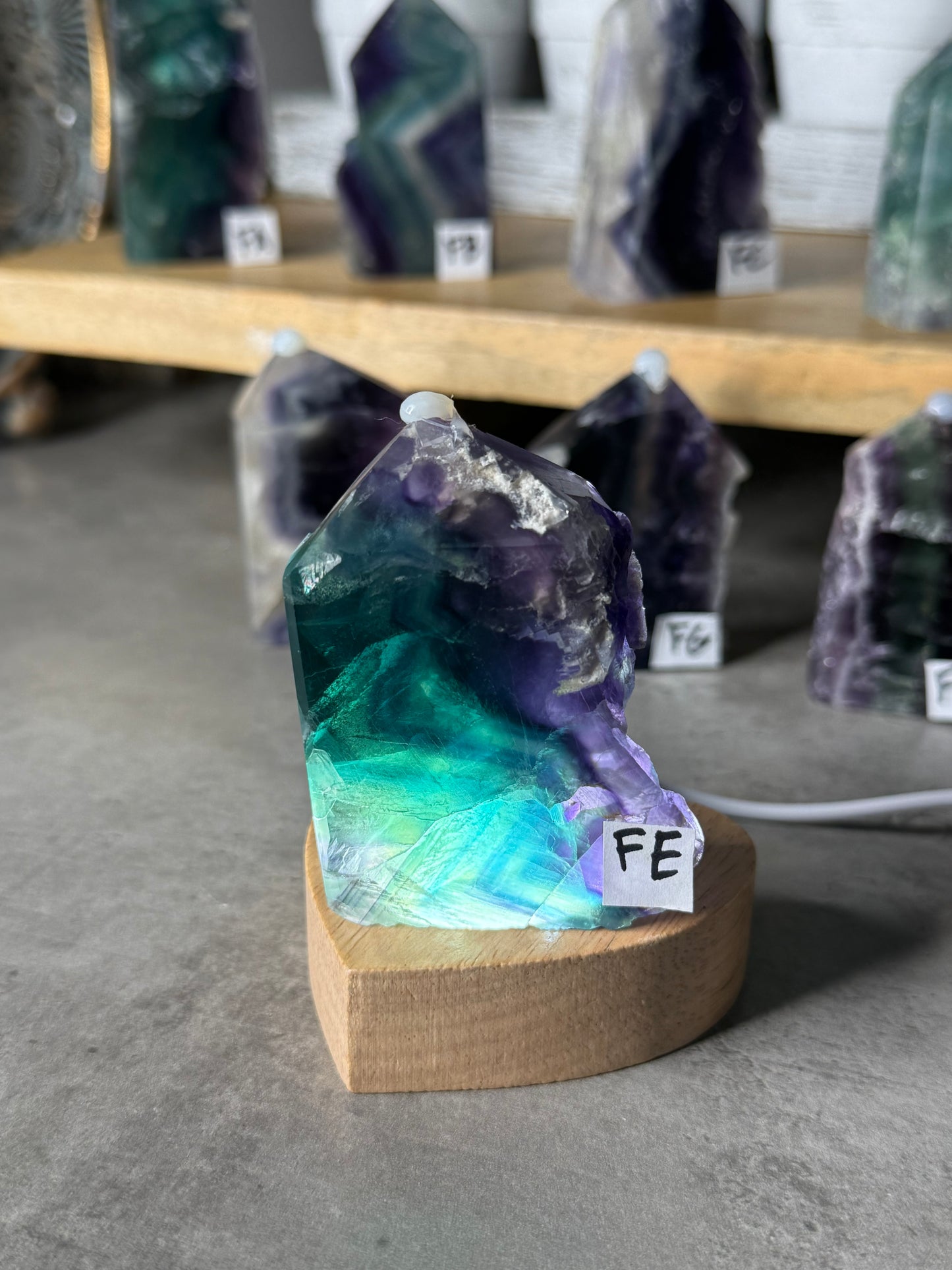 Rainbow Fluorite Druzy Towers