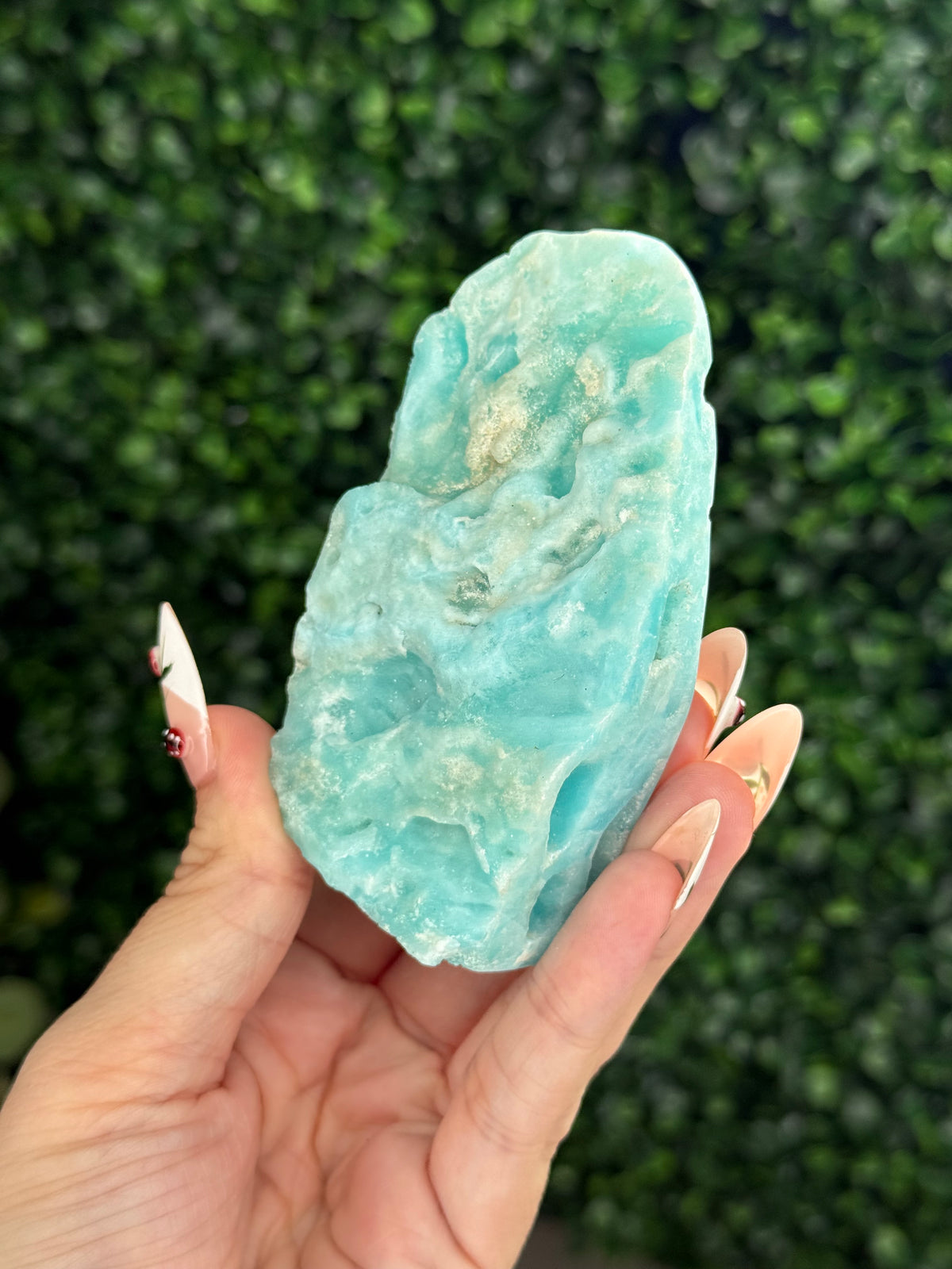 Half polish Blue Aragonite Freeform - Q