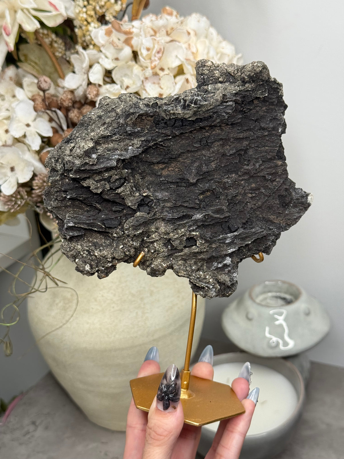 Pyritized Petrified Wood from Indonesia - A