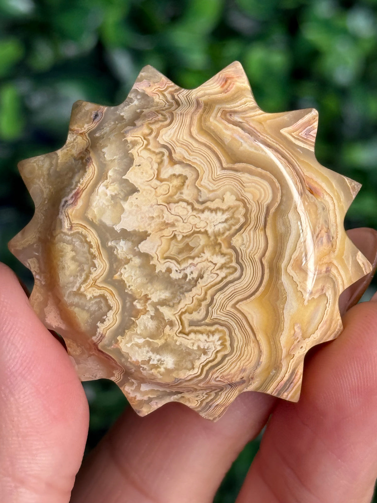 Leonie - Yellow Crazy Lace Agate Mini Sun A from Indonesia