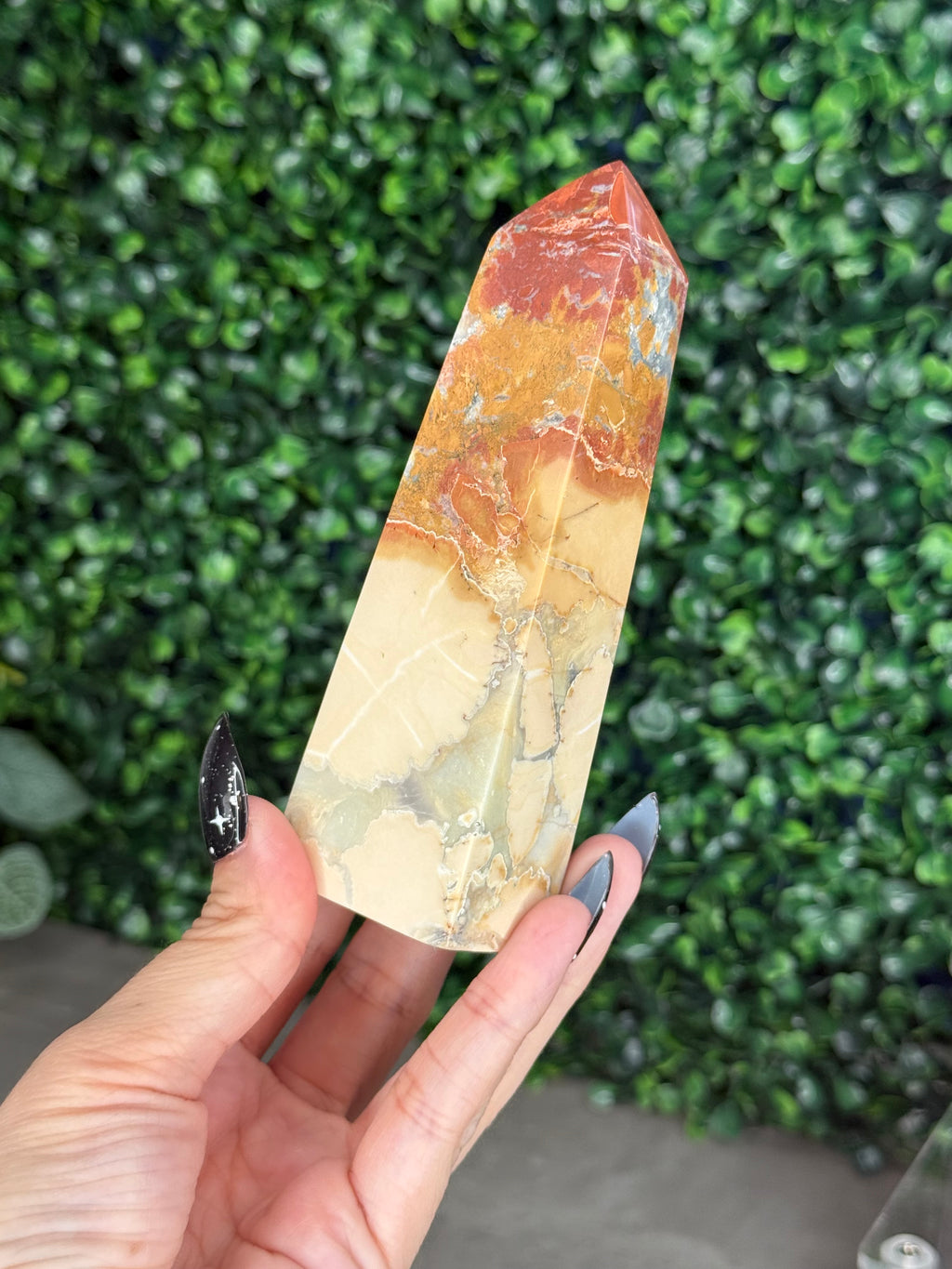 Brecciated Jasper Tower Crystal Carving - Indonesia