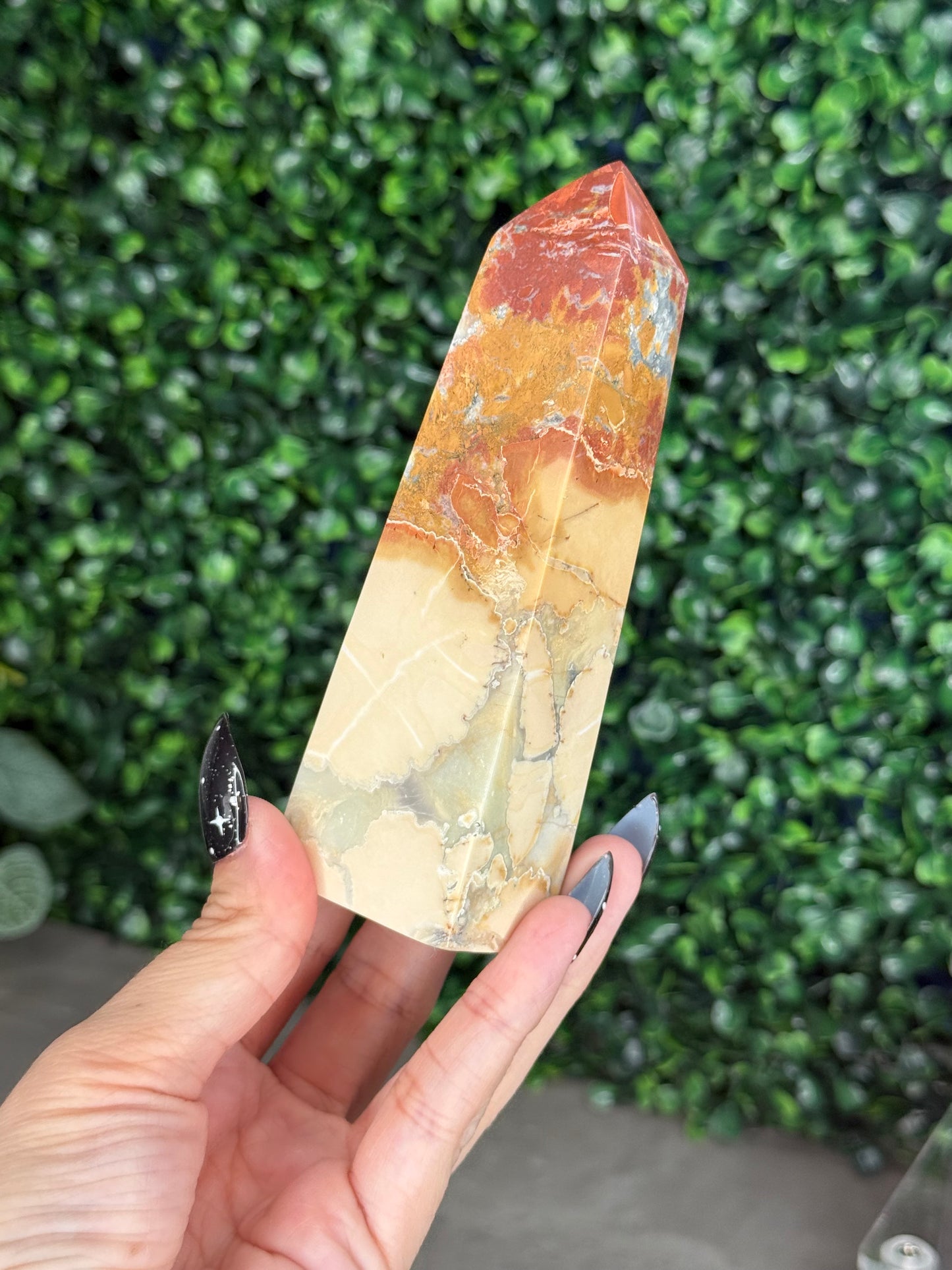 Brecciated Jasper Tower Crystal Carving - Indonesia