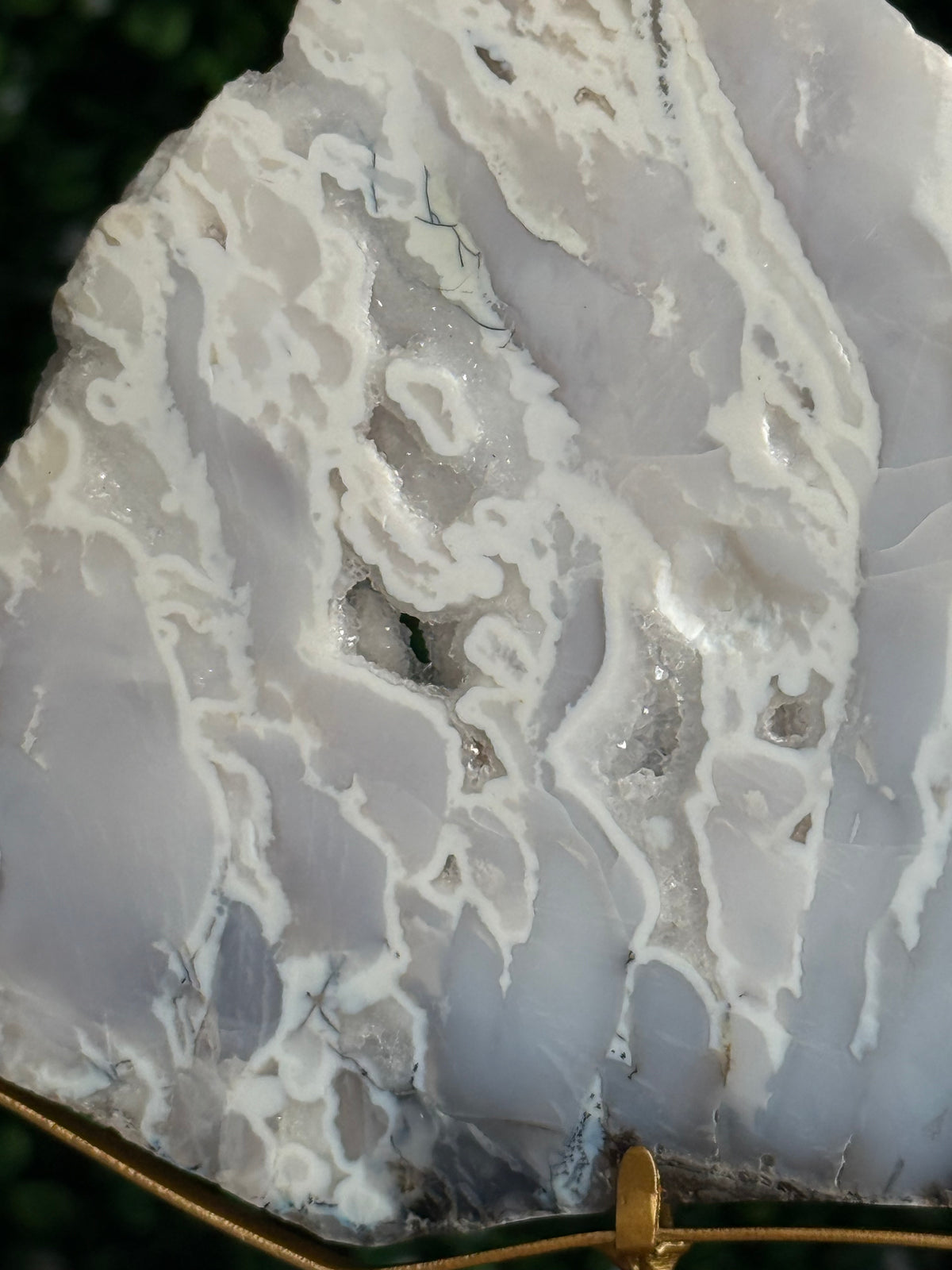 White Plume Agate Slab - Indonesia - B