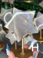 Moonstone Star Carving with Gold Stand – Choose Your Piece (60g–119g)