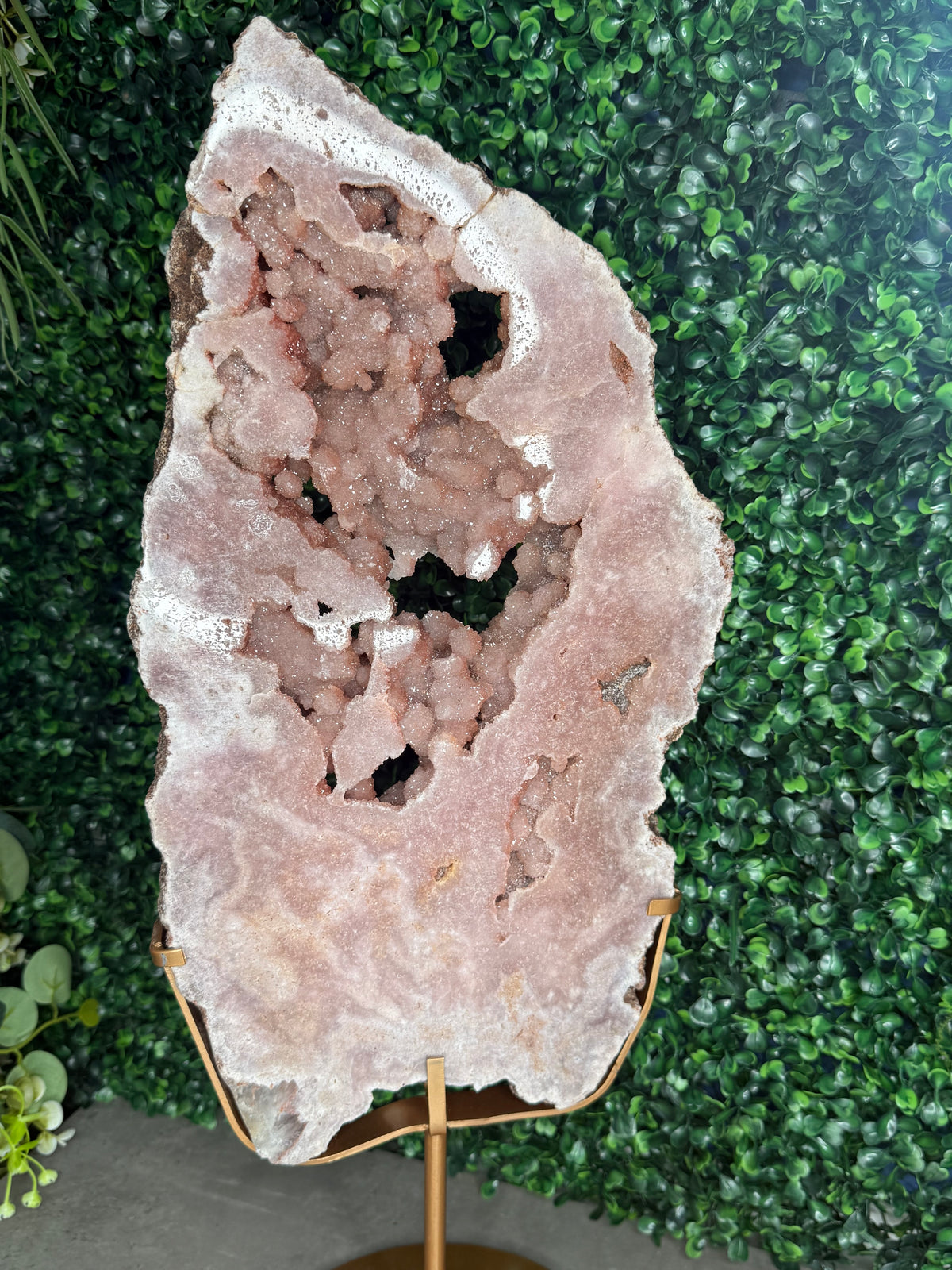 XL Pink Amethyst Druzy Statement Slab 4600g