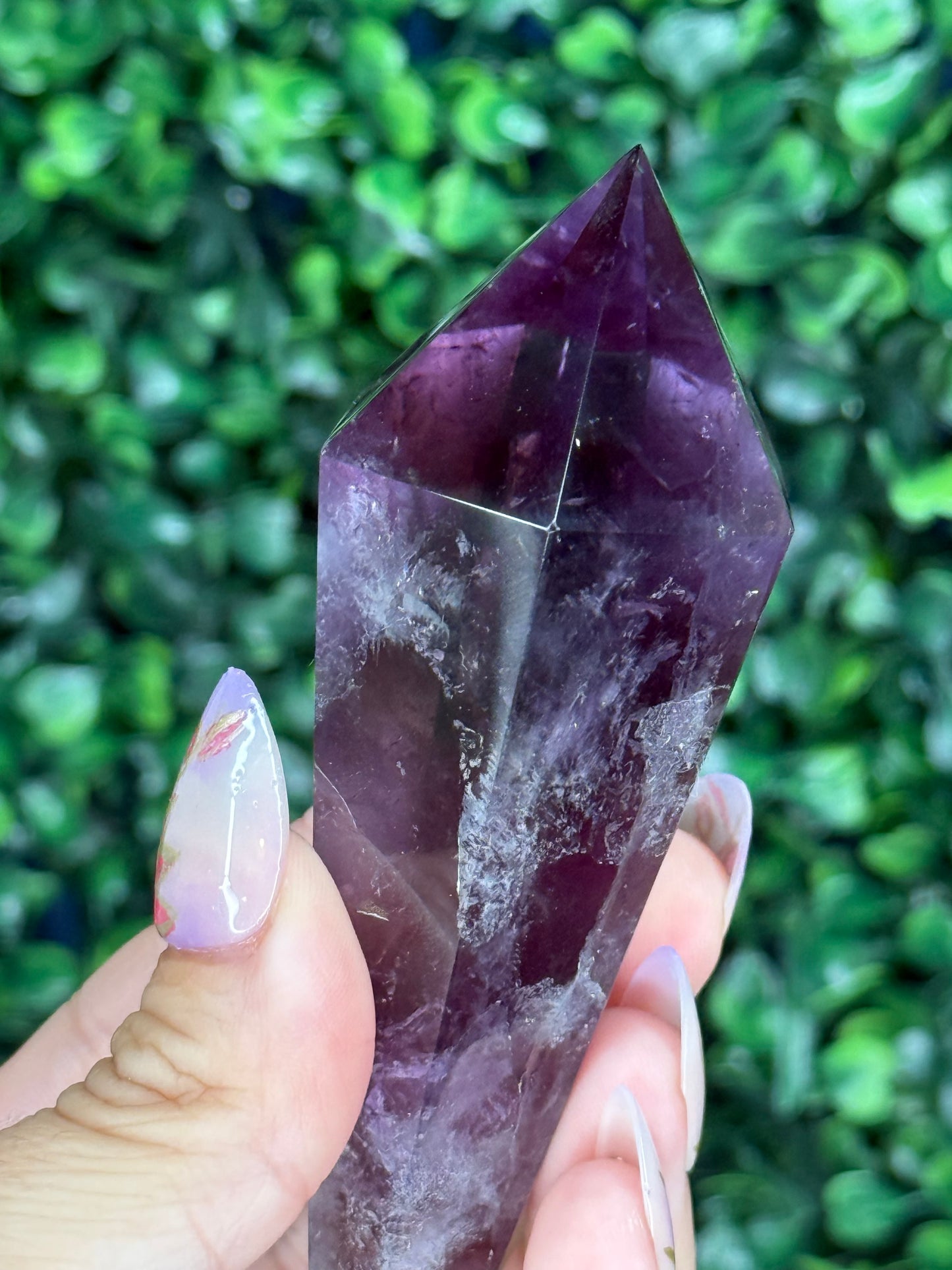 High Quality Amethyst Wand with Custom Gold Stand - 171g with Stand