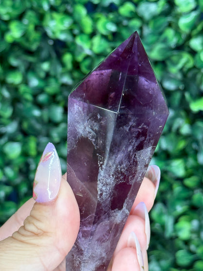 High Quality Amethyst Wand with Custom Gold Stand - 171g with Stand
