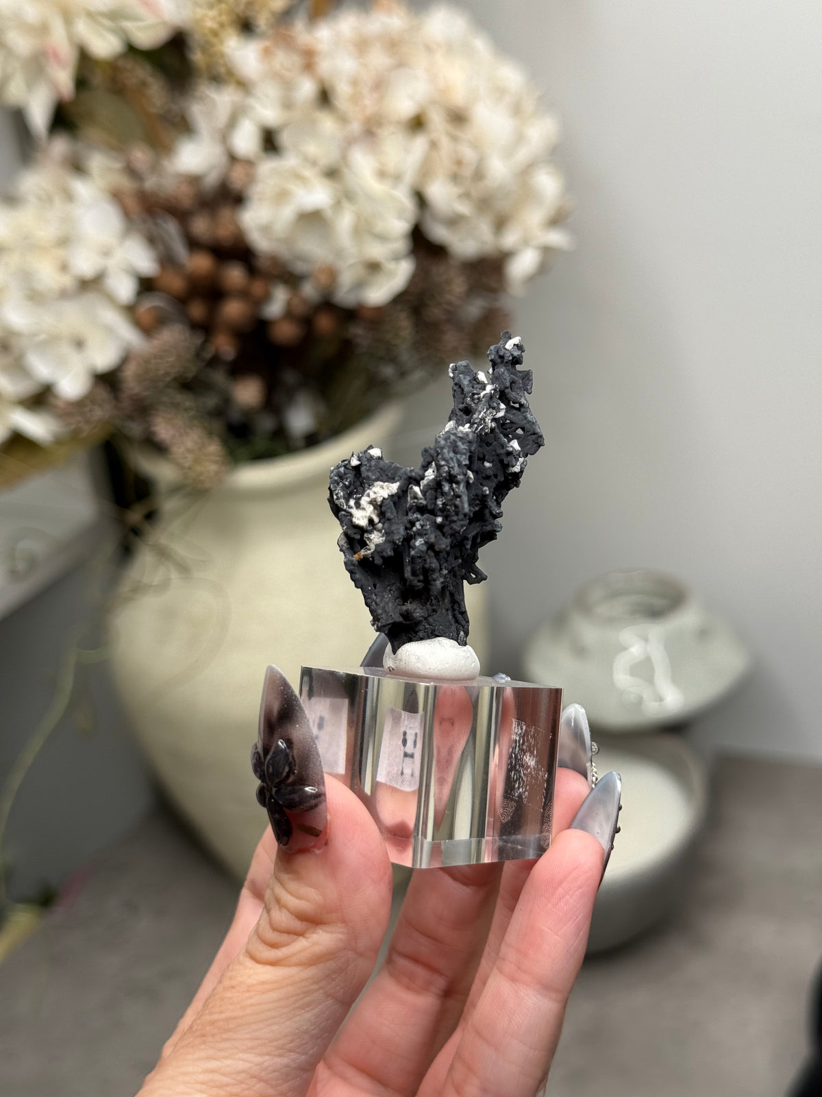 Goethite Stalactites with Calcite from Aouz, Er Rachidia Province, Morocco - J
