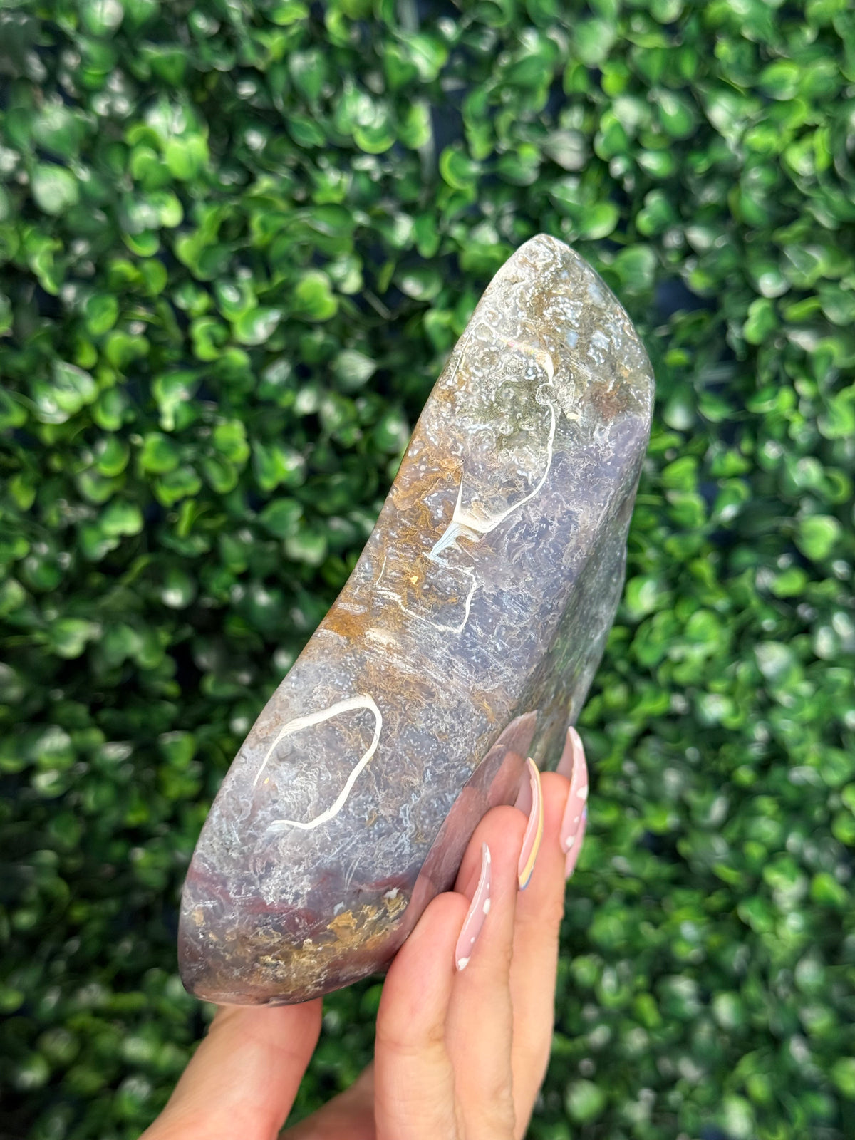Pink Ocean Jasper Bowl 407g Madagascar