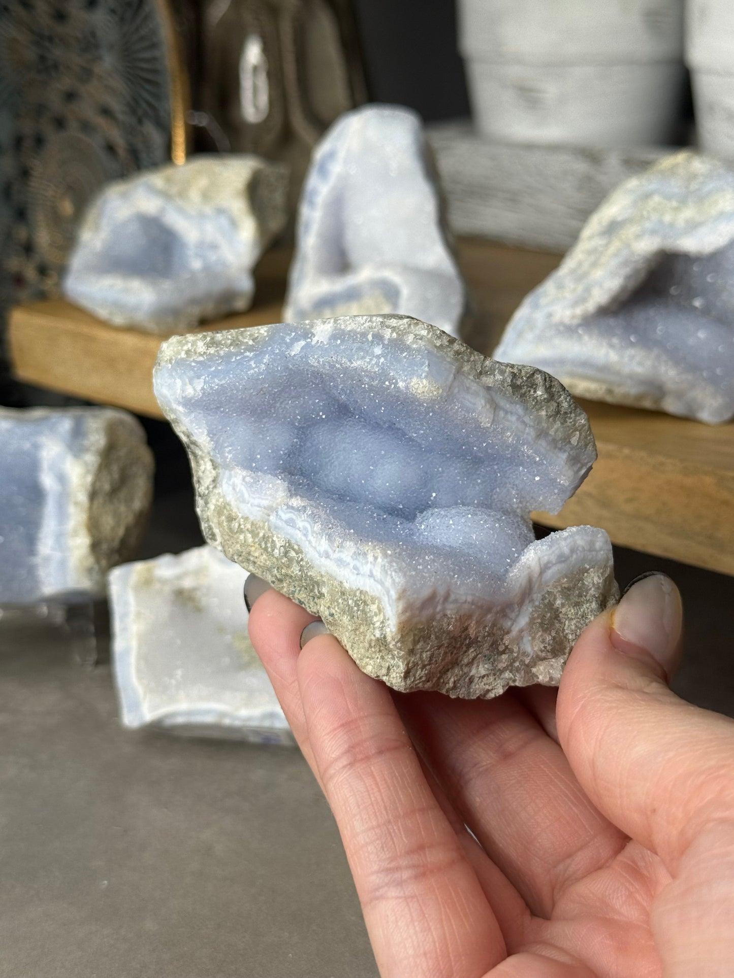 Blue Lace Agate Crystal Specimens