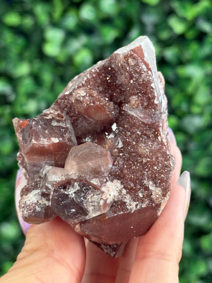 Red Hematite Quartz Crystal Specimen - Morocco C