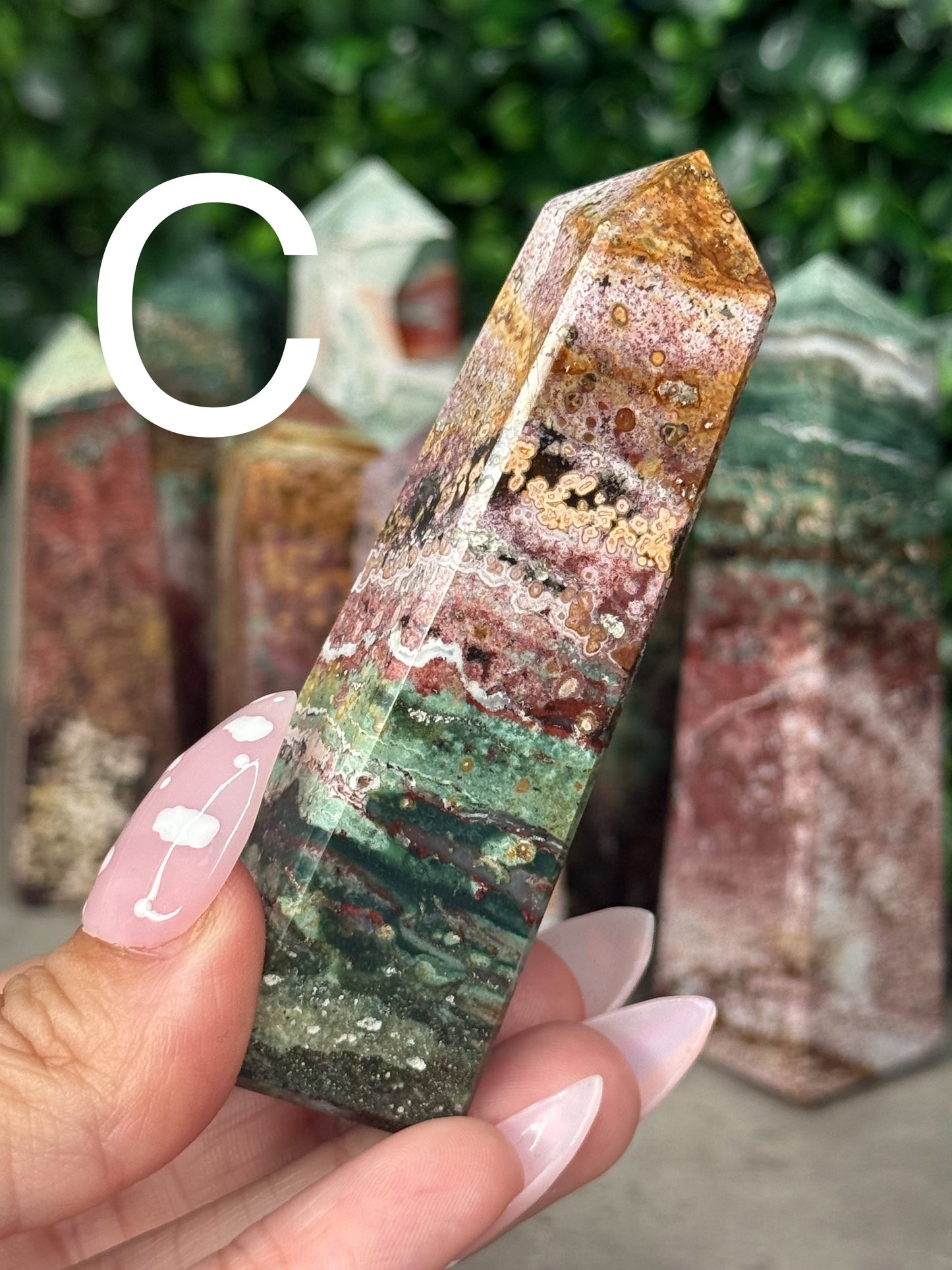 Unicorn Jasper Towers Crystal Carvings