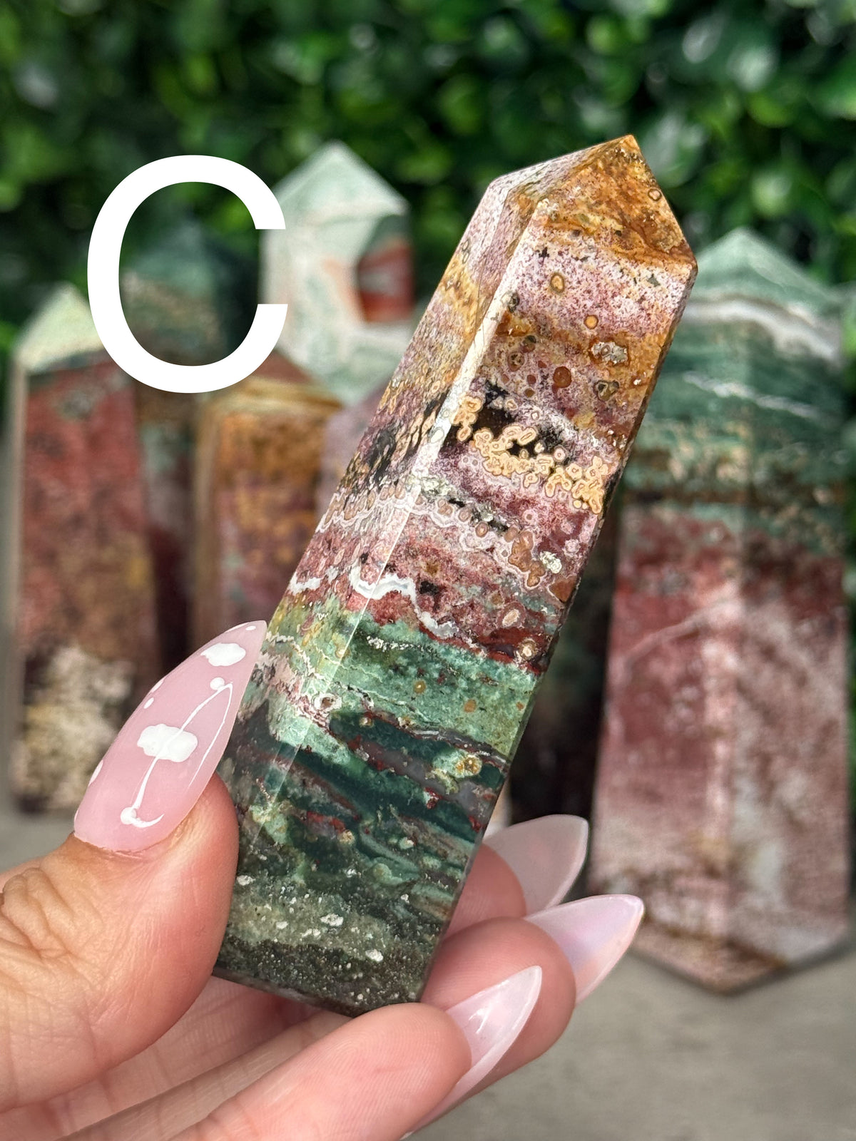 Unicorn Jasper Towers Crystal Carvings