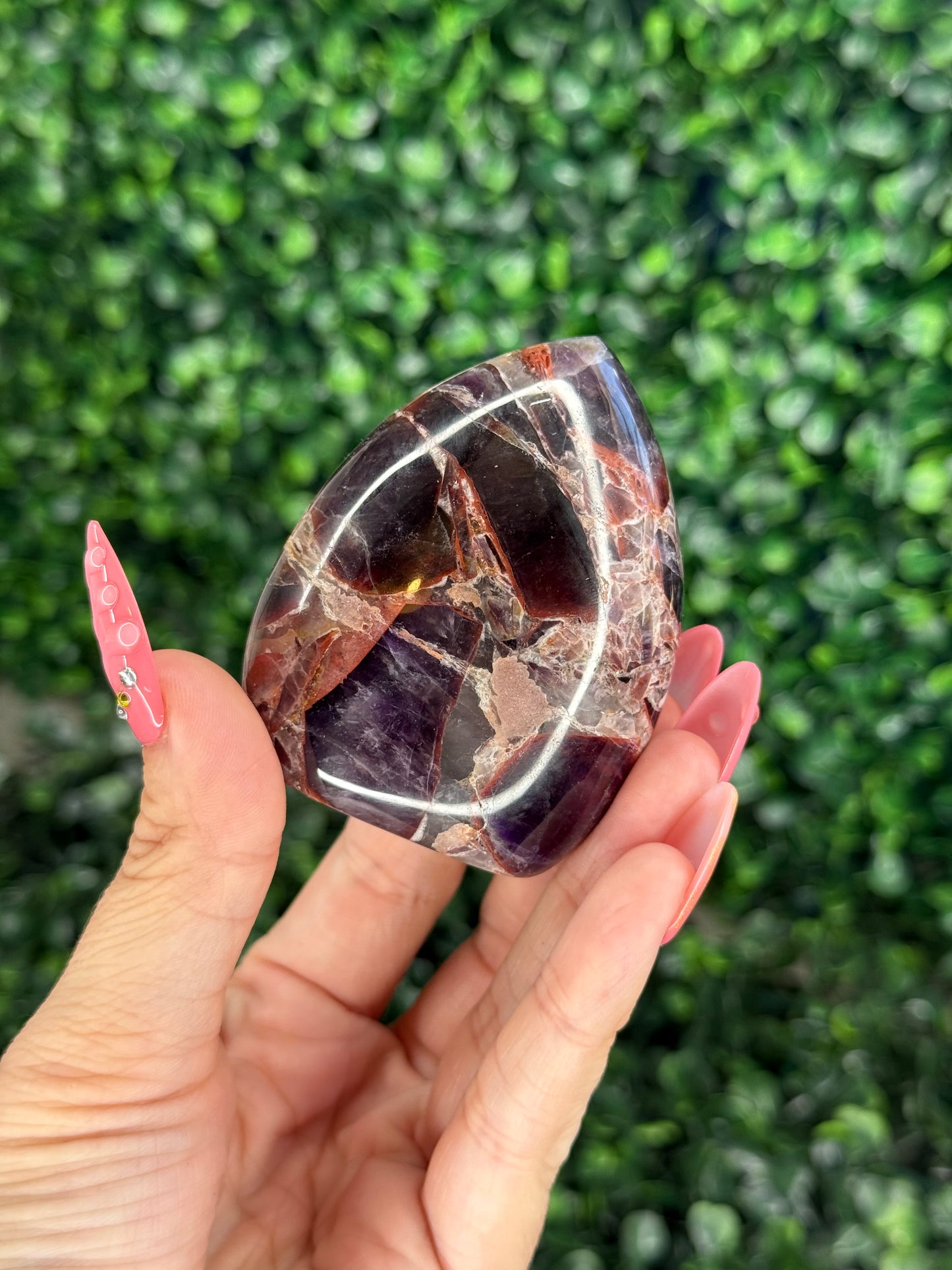 Alien Amethyst Teardrops hematite-included amethyst