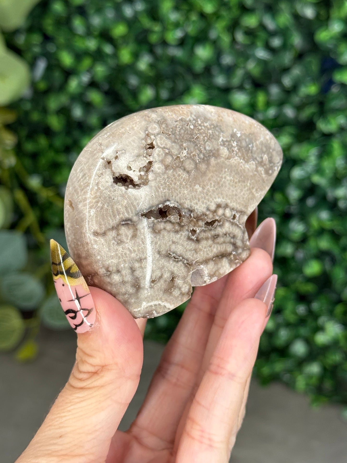 Chocolate Ocean Jasper Bear Crystal Carving