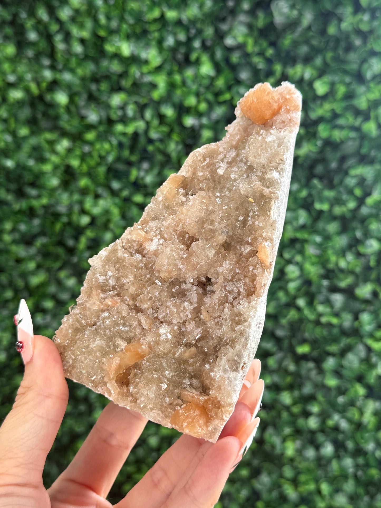 Peach Stilbite with Heulandite crystal Specimen 327g