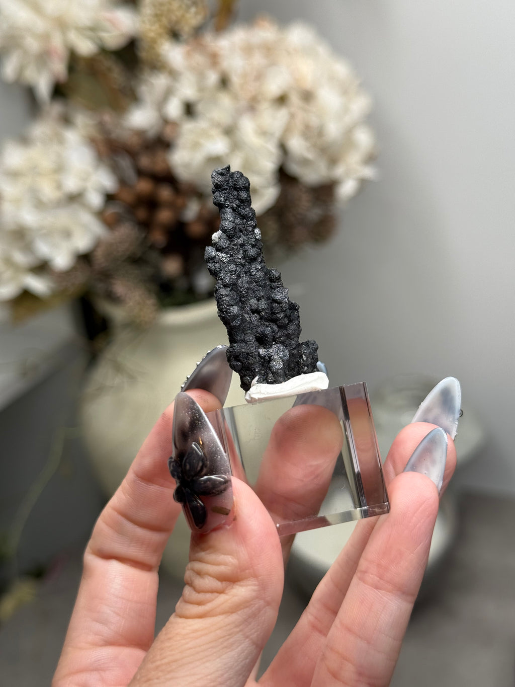 Goethite Stalactites with Calcite from Aouz, Er Rachidia Province, Morocco - N