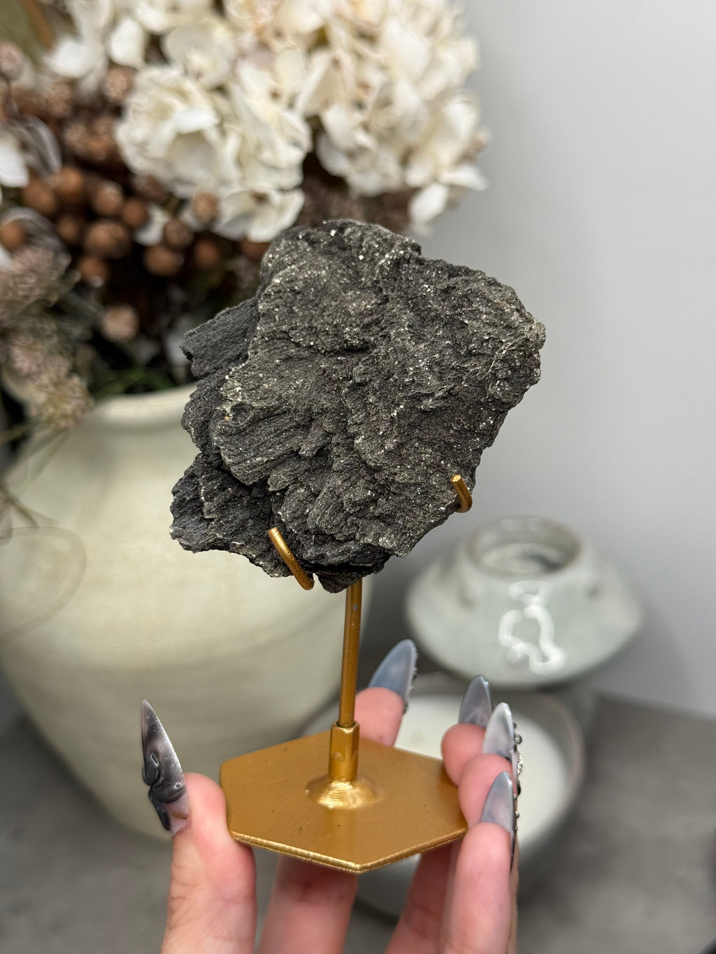 Pyritized Petrified Wood from Indonesia - E